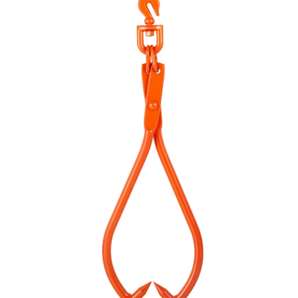 VEVOR Log Skidding Tongs, 32 inch 2 Claw Log Lifting Tongs, Heavy Duty Rotating Steel Lumber Skidding Tongs, 1543 lbs/700 kg Loading Capacity, Log Lifting, Handling, Dragging & Carrying Tool