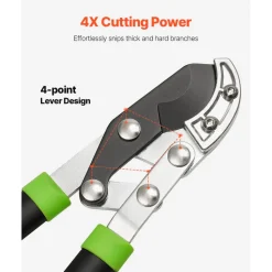 VEVOR Loppers for Tree Trimming, 32 inch Garden Anvil Trimmer with Compound Action, Sharp Steel Blade, Heavy Duty Tree Branch Cutter Up to 2 inch Dia Cut Capacity, Ergonomically Designed Handles