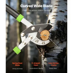VEVOR Loppers for Tree Trimming, 32 inch Garden Anvil Trimmer with Compound Action, Sharp Steel Blade, Heavy Duty Tree Branch Cutter Up to 2 inch Dia Cut Capacity, Ergonomically Designed Handles