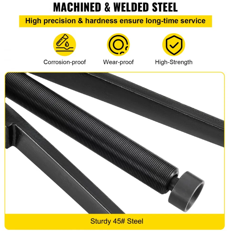 VEVOR Lower Bearing Carrier Puller, Compatible with Yamaha, Johnson, Evinrude, Honda, Mercury, Robust Steel Marine Lower Bearing Puller with Adjustable Arms, Works for Lower Carrier Bearing Removing