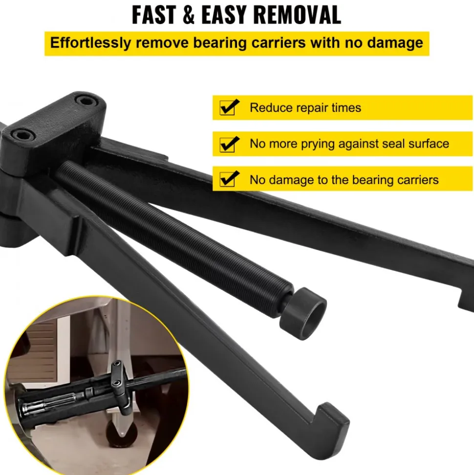 VEVOR Lower Bearing Carrier Puller, Compatible with Yamaha, Johnson, Evinrude, Honda, Mercury, Robust Steel Marine Lower Bearing Puller with Adjustable Arms, Works for Lower Carrier Bearing Removing