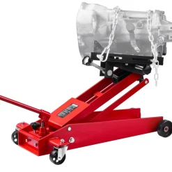 VEVOR Low Profile Floor Jack, 2200 lbs / 1 Ton Lifting Capacity Telescoping Transmission Floor Jack, 7.28-27.6 in Lifting Height, Flexible 360° Swivel wheels, Heavy-Duty Lift Hoist for Garage/Shop
