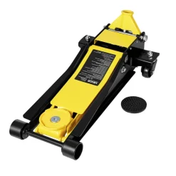 VEVOR Low Profile Floor Jack, 2 Ton (4400 lbs) Capacity, Steel Racing Floor Jack with Dual Pistons Quick Lift Pump, Hydraulic Trolley Car Lift for Sports Cars, Sedans, Lifting Range 2.95-19.9 Inches