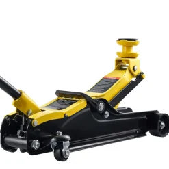 VEVOR Low Profile Floor Jack, 2.5 Ton (5512 lbs) Capacity, Steel Racing Floor Jack with Single Piston Quick Lift Pump & Raised Saddle, Hydraulic Trolley Car Lift for SUVs, Lifting Range 3.3