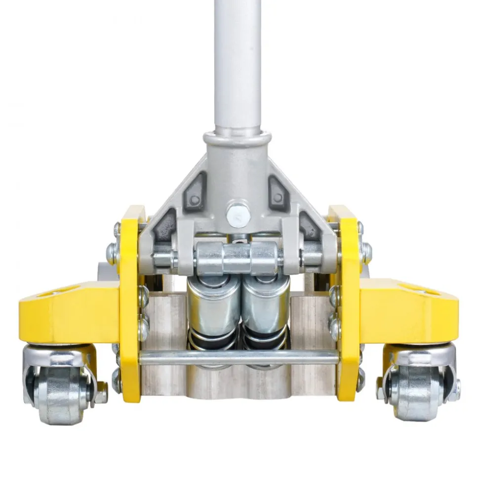 VEVOR Low Profile Floor Jack 3 Ton (6600 lbs), Heavy Duty Aluminum Hydraulic Racing Floor Jack, Hydraulic Car Jack, Dual Piston Quick Lift Pump, 3.7"-18.3" Height Lifting Range (Yellow)