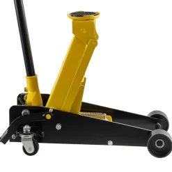 VEVOR Low Profile Floor Jack, 3 Ton (6614 lbs) Capacity, Steel Racing Floor Jack with Single Piston Quick Lift Pump & Foot Pedal, Hydraulic Trolley Car Lift for SUVs, Pickups, Lifting Range 5.1