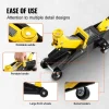 VEVOR Low Profile Floor Jack 2 Ton (4400 lbs), Heavy Duty Iron Hydraulic Racing Floor Jack, Hydraulic Car Jack, Single Piston Quick Lift Pump, 4.9"-13.2" Height Lifting Range (Yellow)