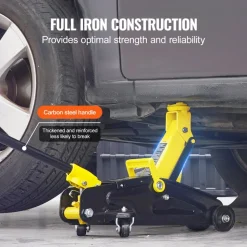 VEVOR Low Profile Floor Jack 2 Ton (4400 lbs), Heavy Duty Iron Hydraulic Racing Floor Jack, Hydraulic Car Jack, Single Piston Quick Lift Pump, 4.9