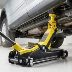 VEVOR Low Profile Floor Jack, 2.5 Ton (5512 lbs) Capacity, Steel Racing Floor Jack with Single Piston Quick Lift Pump & SUV Adapters, Hydraulic Trolley Car Lift for Sedans, Lifting Range 3.3