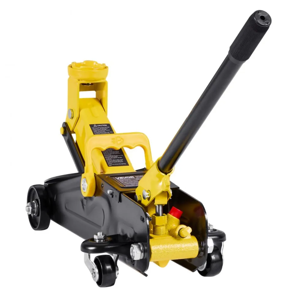 VEVOR Low Profile Floor Jack, 1.5 Ton (3300 lbs) Capacity, Steel Racing Floor Jack with Single Piston Quick Lift Pump, Hydraulic Trolley Car Lift for Sports Cars, Sedans, Lifting Range 5.1-12.2 Inches