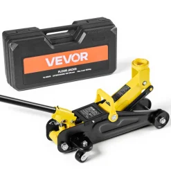 VEVOR Low Profile Floor Jack, 1.5 Ton (3300 lbs) Capacity, Steel Racing Floor Jack with Single Piston Quick Lift Pump, Hydraulic Trolley Car Lift for Sports Cars, Sedans, Lifting Range 5.1-12.2 Inches