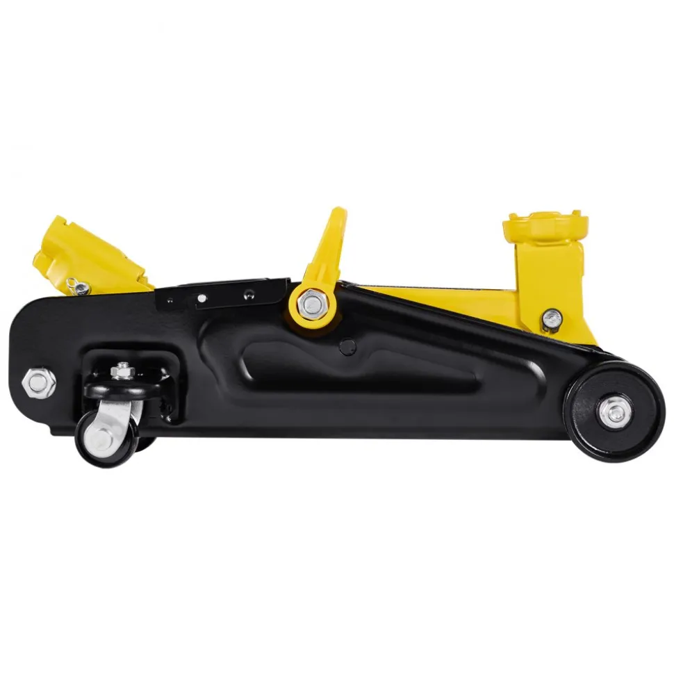 VEVOR Low Profile Floor Jack, 1.5 Ton (3300 lbs) Capacity, Steel Racing Floor Jack with Single Piston Quick Lift Pump, Hydraulic Trolley Car Lift for Sports Cars, Sedans, Lifting Range 5.1-12.2 Inches