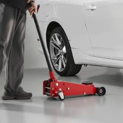 VEVOR Low Profile Floor Jack, 3 Ton (6614 lbs) Capacity, Steel Racing Floor Jack with Single Piston Quick Lift Pump, Hydraulic Trolley Car Lift for Sports Cars, SUVs, Pickups, Lifting Range 5.1