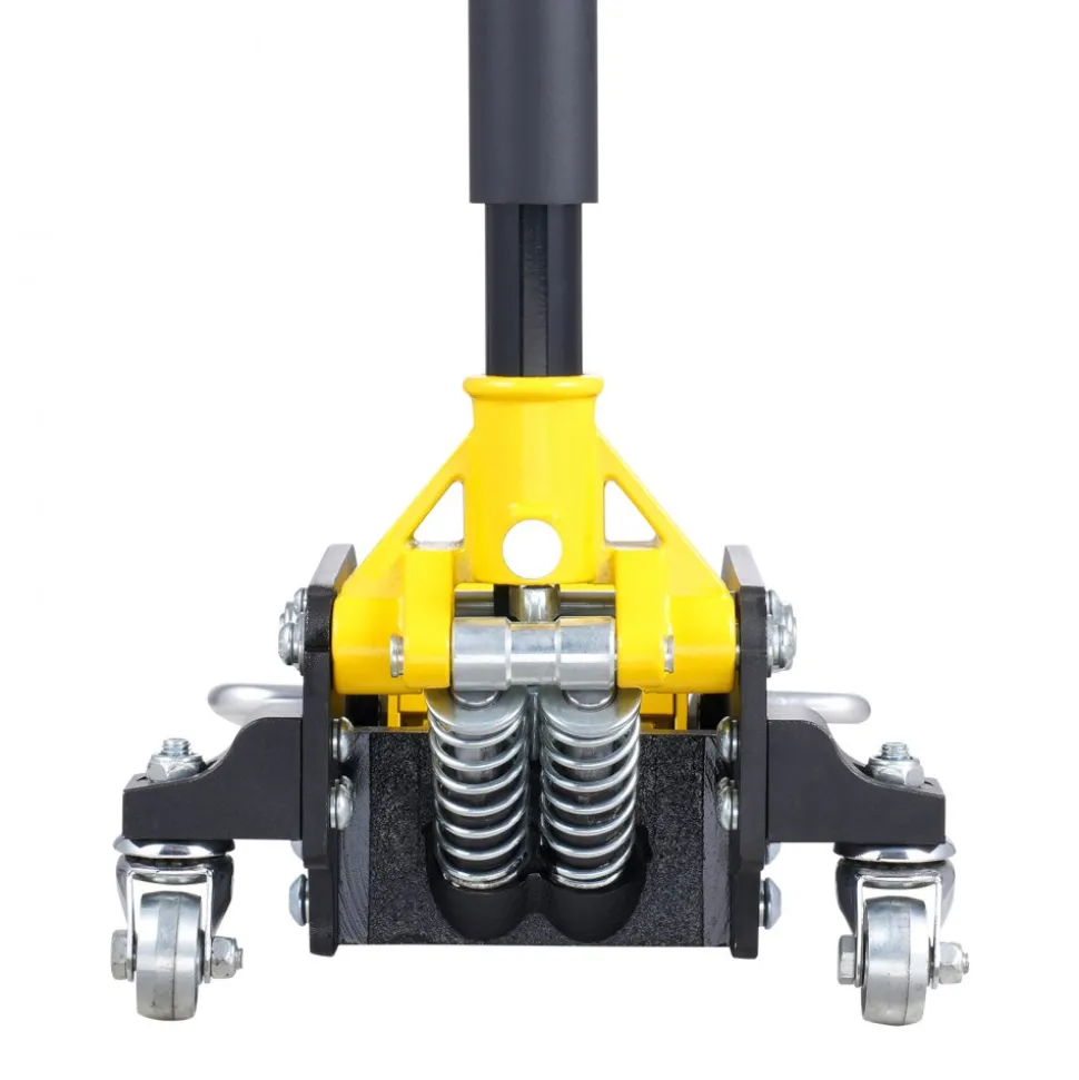 VEVOR Low Profile Floor Jack 2 Ton (4400 lbs) , Heavy Duty Aluminum Hydraulic Racing Floor Jack, Hydraulic Car Jack, Dual Piston Quick Lift Pump, 3.2"-14.6" Height Lifting Range (Yellow)