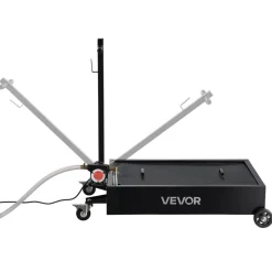 VEVOR Low Profile Oil Drain Pan, 15 Gallon Capacity, Rolling Oil Drain Pan with Electric Pump & 7.2 ft Hose, Leak-proof & Corrosion-resistant, Fit for Cars, SUVs, Trucks, Motorcycles, ATVs, Metal