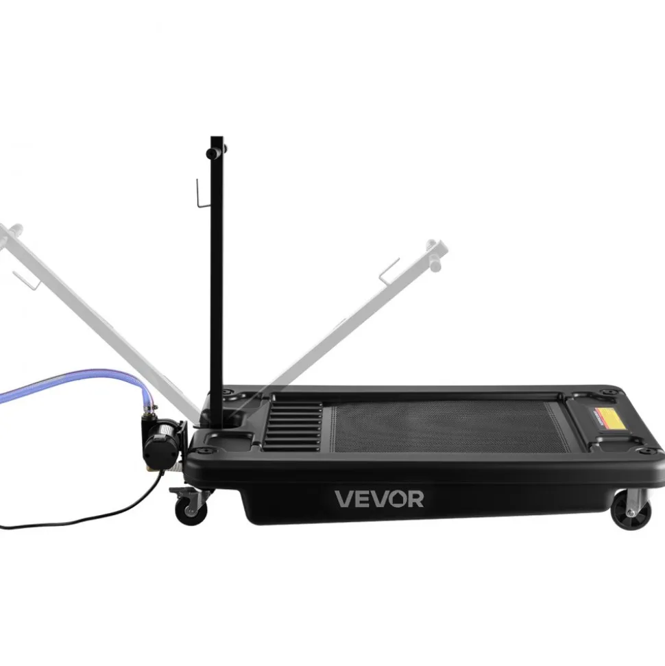 VEVOR Low Profile Oil Drain Pan, 17 Gallon Capacity, Rolling Oil Drain Pan with Electric Pump & 7.2 ft Hose, Leak-proof & Corrosion-resistant, Fit for Cars, SUVs, Trucks, Motorcycles, ATVs, Metal