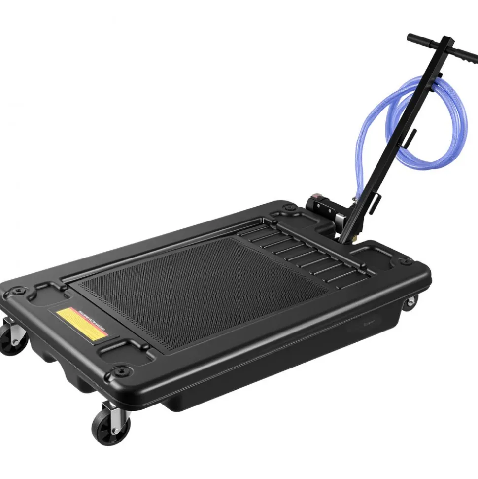 VEVOR Low Profile Oil Drain Pan, 17 Gallon Capacity, Rolling Oil Drain Pan with Electric Pump & 7.2 ft Hose, Leak-proof & Corrosion-resistant, Fit for Cars, SUVs, Trucks, Motorcycles, ATVs, Metal
