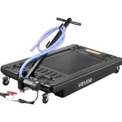 VEVOR Low Profile Oil Drain Pan, 17 Gallon Capacity, Rolling Oil Drain Pan with Electric Pump & 7.2 ft Hose, Leak-proof & Corrosion-resistant, Fit for Cars, SUVs, Trucks, Motorcycles, ATVs, Metal