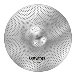 VEVOR Low Volume Cymbal Pack, 4 Pieces Quiet Cymbals for Drum Set, Alloy Cymbals Drum Set Includes 14-inch Hi-Hats, 16-inch Crash, 18-inch Crash, 20-inch Ride, Drumsticks & Cymbal Bag, Bright Copper