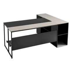 VEVOR L-Shaped Executive Desk, Large Modern Office Table with Drawers & Storage Cabinet, Heavy Duty Wooden Executive Table with CPU Stand, 350 LBS Load Capacity, Easy Assembly, for Work Study Writing