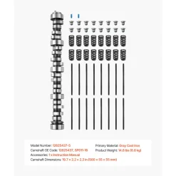 VEVOR LS Truck Cam Kit, 5-Piece Set, Includes Pushrods Springs & Seals, Compatible with 1999-2013 GM Gen3/4 Norris Trucks, Fits 4.8L, 5.3L, 6.0L ,6.2L Engines, OE 12625437 SP011-16