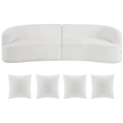 VEVOR Luxury Modern Cloud Plush Sectional Sofa, 112