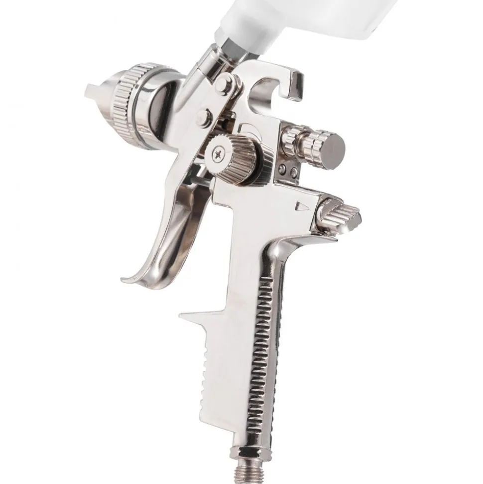 VEVOR LVLP Air Spray Gun, Gravity Feed Paint Sprayer Gun with 3 Nozzles (1.3/1.4/1.7mm), 600ml Capacity Automotive Paint Sprayer with Air Regulator for Furniture, Car Painting, Home Improvement