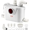 VEVOR Macerator Pump, 500W, 29 GPM Flow, 26 ft/8 m Head, Macerator Sewerage Toilet Pump with 4 Water Inlets, Waste Water Disposal Upflush Machine for Toilet, Basement, Shower, Sink, Laundry, Bathtub