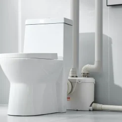 VEVOR Macerator Pump, 500W, 29 GPM Flow, 26 ft/8 m Head, Macerator Sewerage Toilet Pump with 4 Water Inlets, Waste Water Disposal Upflush Machine for Toilet, Basement, Shower, Sink, Laundry, Bathtub