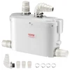 VEVOR Macerator Pump, 500W, 29 GPM Flow, 26 ft/8 m Head, Macerator Sewerage Toilet Pump with 4 Water Inlets, Waste Water Disposal Upflush Machine for Kitchen, Basement, Shower, Sink, Laundry, Bathtub