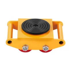 VEVOR Machinery Skate Dolly, 13,200 LBS/6T Industrial Machinery Mover, Heavy Duty Carbon Steel Machinery Moving Skate with 4 PU Wheels and 360° Rotation Non-Slip Cap for Warehouse, Workshop, Factory