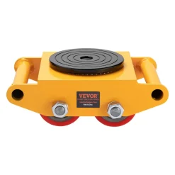 VEVOR Machinery Skate Dolly, 13,200 LBS/6T Industrial Machinery Mover, Heavy Duty Carbon Steel Machinery Moving Skate with 4 PU Wheels and 360° Rotation Non-Slip Cap for Warehouse, Workshop, Factory