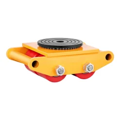 VEVOR Machinery Skate Dolly, 13,200 LBS/6T Industrial Machinery Mover, Heavy Duty Carbon Steel Machinery Moving Skate with 4 PU Wheels and 360° Rotation Non-Slip Cap for Warehouse, Workshop, Factory