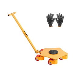 VEVOR Machine Skate, 8800 lbs Machinery Moving Skate, Machinery Mover Skate with 360° Rotation Cap and PU Swivel Rollers, Heavy Duty Industrial Machinery Mover with Handle for Warehouse, Workshop