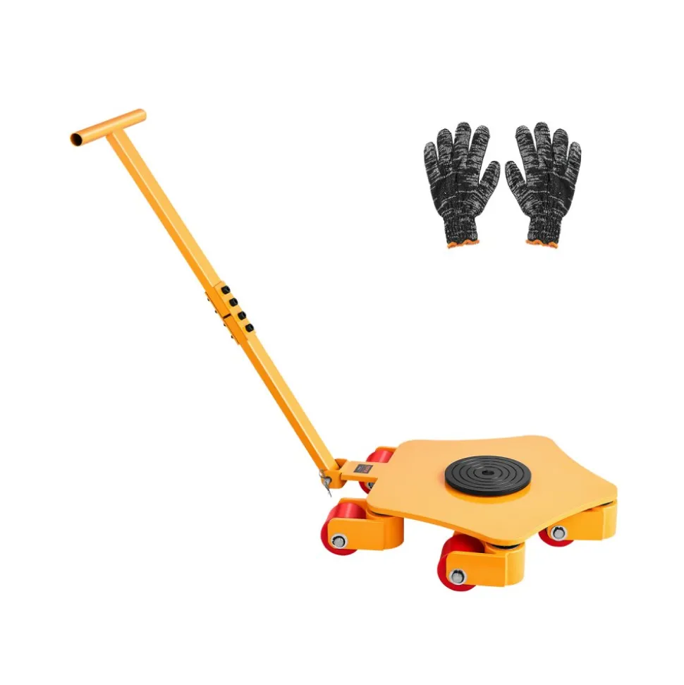 VEVOR Machine Skate, 8800 lbs Machinery Moving Skate, Machinery Mover Skate with 360° Rotation Cap and PU Swivel Rollers, Heavy Duty Industrial Machinery Mover with Handle for Warehouse, Workshop