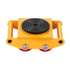 VEVOR Machine Skate, 6T Machinery Skate Dolly, 13228 lbs Machinery Moving Skate, Machinery Mover Skate with 360° Rotation Cap and PU Directional Rollers, Heavy Duty Industrial Moving Equipment, Yellow