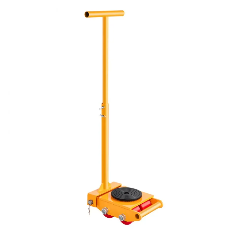 VEVOR Machine Skate, 6T Machinery Skate Dolly, 13228 lbs Machinery Moving Skate, Machinery Mover Skate with 360° Rotation Cap and PU Directional Rollers, Heavy Duty Industrial Moving Equipment, Yellow