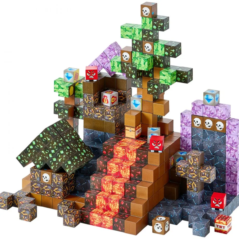 VEVOR Magnetic Blocks, 100 PCS Dark Castle Set, Magnetic Building Cubes for Kids, STEM Montessori Sensory Toys for Christmas Birthday Gift, Construction Stacking Toy for 3+ Years Old Boys & Girls