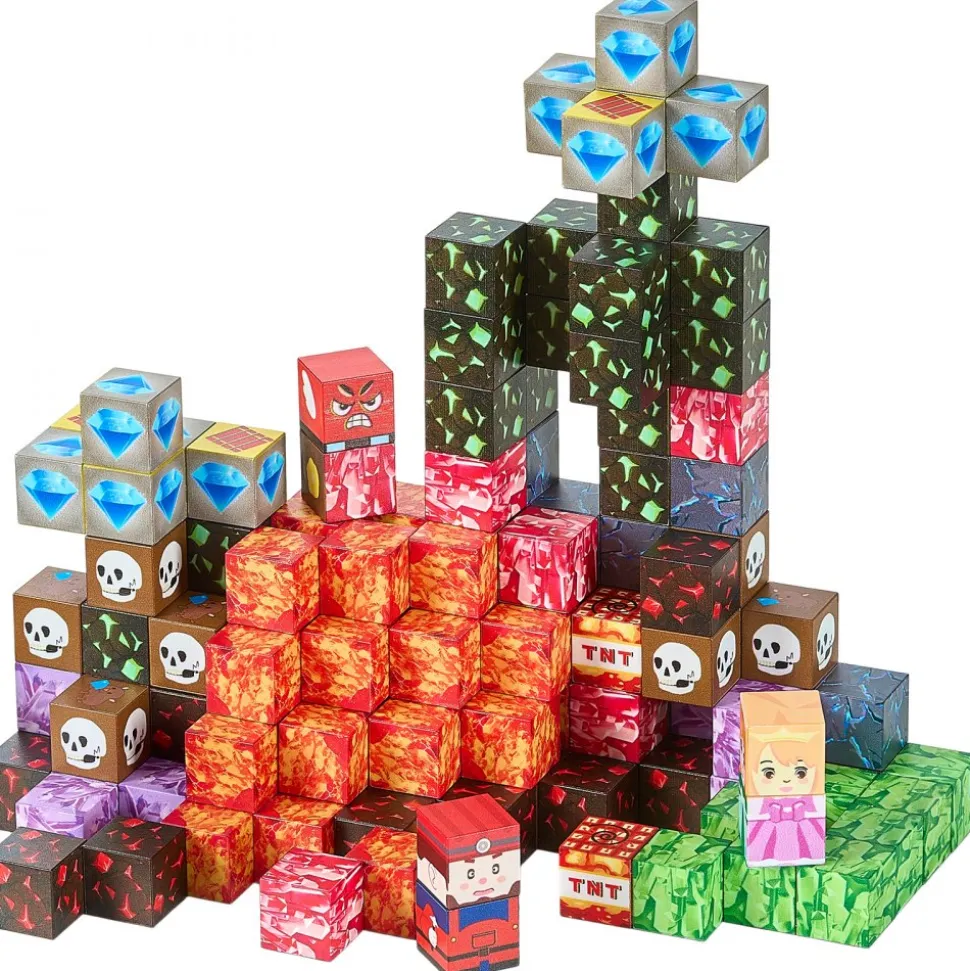 VEVOR Magnetic Blocks, 150 PCS Dark Castle Set, Magnetic Building Cubes for Kids, STEM Montessori Sensory Toys for Christmas Birthday Gift, Construction Stacking Toy for 3+ Years Old Boys & Girls