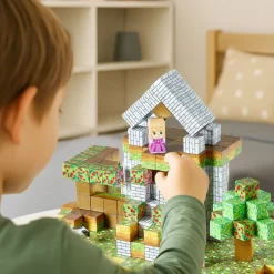 VEVOR Magnetic Blocks, 150 PCS Forest Castle Set, Magnetic Building Cubes for Kids, STEM Montessori Sensory Toys for Christmas Birthday Gift, Construction Stacking Toy for 3+ Years Old Boys & Girls