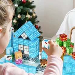 VEVOR Magnetic Blocks, 150 PCS Glacier Castle Set, Magnetic Building Cubes for Kids, STEM Montessori Sensory Toys for Christmas Birthday Gift, Construction Stacking Toy for 3+ Years Old Boys & Girls