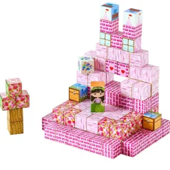 VEVOR Magnetic Blocks, 100 PCS Princess Castle Set, Magnetic Building Cubes for Kids, STEM Montessori Sensory Toys for Christmas Birthday Gift, Construction Stacking Toy for 3+ Years Old Boys & Girls