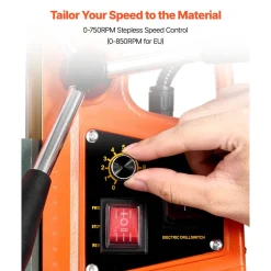 VEVOR Magnetic Drill Press, 1400 W, 2 inch Boring Diameter, 0-750 RPM Speed, Reversible Direction, Mag Drill Press with 11 Core Bits, Electric Drilling Machine for Industrial and Home Improvement
