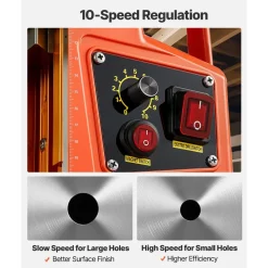 VEVOR Magnetic Drill Press, 1400 W, 2 in Boring Diameter, 2810 lbf Power Portable Mag Drill Press, 0–800 RPM Adjustable Speed, with Weldon Shank, for Metal Surface, Industrial and Home Improvement