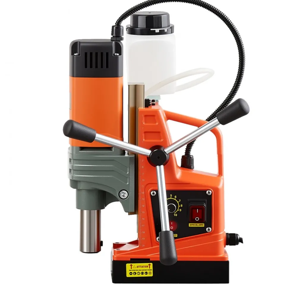 VEVOR Magnetic Drill Press, 1400 W, 2 in Boring Diameter, 2810 lbf Power Portable Mag Drill Press, 0–800 RPM Adjustable Speed, with Weldon Shank, for Metal Surface, Industrial and Home Improvement