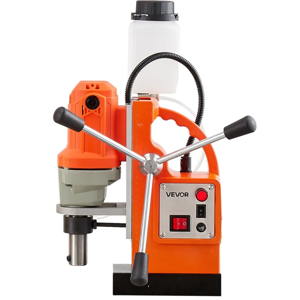 VEVOR Magnetic Drill Press, 1200 W, 1.5 in Boring Diameter, 2248 lbf Power Mag Drill Press, 900 RPM Speed, with Weldon Shank, Efficient Cooling, for Metal Surface, Industrial and Home Improvement