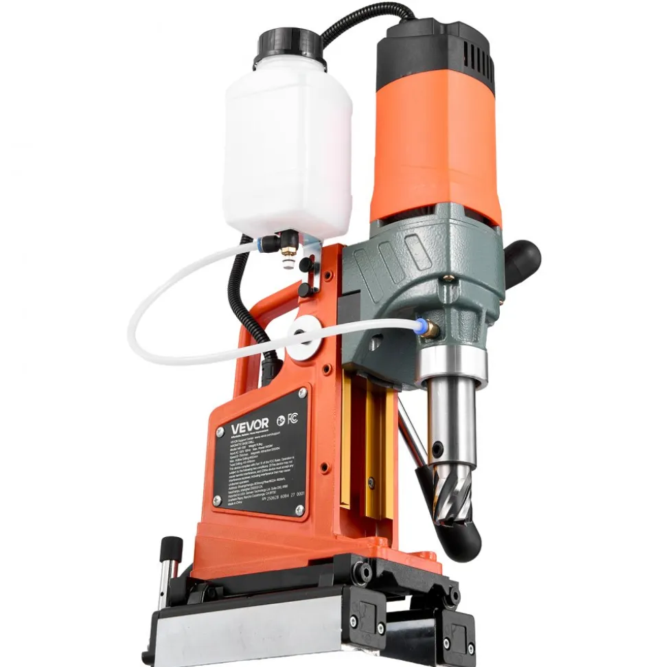 VEVOR Magnetic Drill Press, 1400 W, 2 inch Boring Diameter, 0-750 RPM Speed, Reversible Direction, Mag Drill Press with 6 Core Bits, Electric Drilling Machine for Industrial and Home Improvement