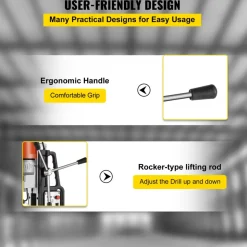 VEVOR Magnetic Drill 1450W Magnetic Drill Press with 2Inch Boring Diameter Annular Cutter Machine 2900 LBS 11pcs HSS Annular Cutter Bits