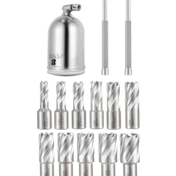 VEVOR Magnetic Drill 1450W Magnetic Drill Press with 2Inch Boring Diameter Annular Cutter Machine 2900 LBS 11pcs HSS Annular Cutter Bits