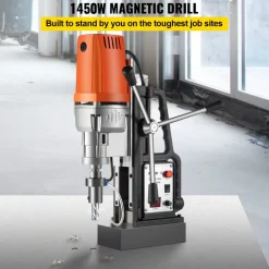 VEVOR Magnetic Drill 1450W Magnetic Drill Press with 2Inch Boring Diameter Annular Cutter Machine 2900 LBS 11pcs HSS Annular Cutter Bits